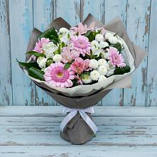 Букет цветов из:  Герберы, Альстромерии и Хризантемы #REPLACE_PRED# Новой Игирме