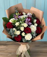 Букет цветов из:  Розы и Альстромерии #REPLACE_PRED# Новой Игирме