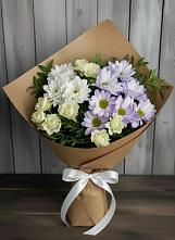 Букет цветов из:  Хризантемы и Розы #REPLACE_PRED# Новой Игирме