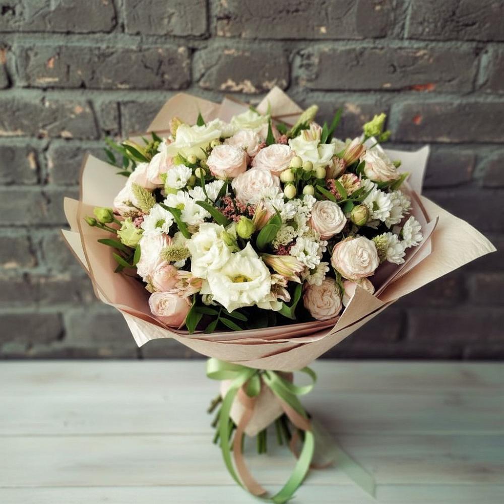 Букет цветов из: Альстромерии, Розы и Хризантемы в Новой Игирме