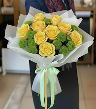 Букет цветов из:  Хризантемы и Розы #REPLACE_PRED# Новой Игирме