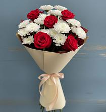 Букет цветов из:  Розы и Хризантемы #REPLACE_PRED# Новой Игирме