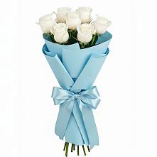 Букет 7 белых роз Проуд в Новой Игирме