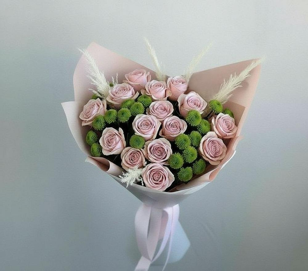 Букет цветов из: Розы и Хризантемы в Новой Игирме