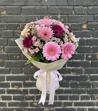 Букет цветов из:  Герберы и Хризантемы в Новой Игирме