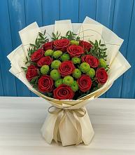 Букет цветов из:  Розы и Хризантемы #REPLACE_PRED# Новой Игирме