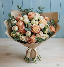 Букет цветов из:  Альстромерии и Розы #REPLACE_PRED# Новой Игирме